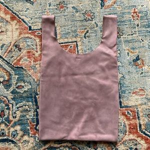 BAGGU suede purple bag